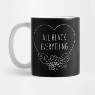 All Black Everything Dahlia Mug